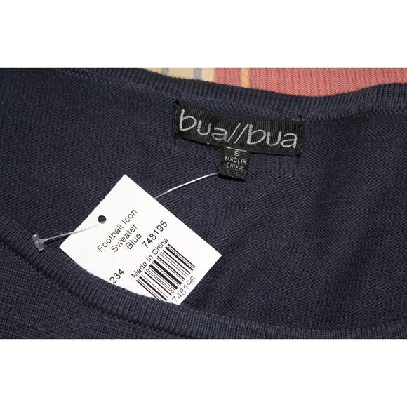 bua/bua Navy Blue Football Icon Sweater Women’s Small NWT - Picture 7 of 7